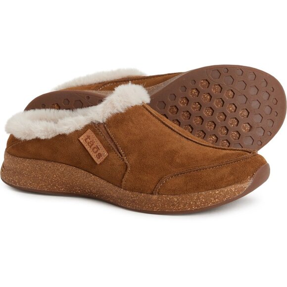 NEW TAOS Future Shearling Clogs - Suede IN Chestnut Sued For Women 925 6s3 - Picture 6 of 11